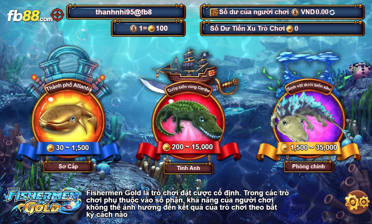 chọn phòng bắn cá fb88 theo cấp độ phù hợp 