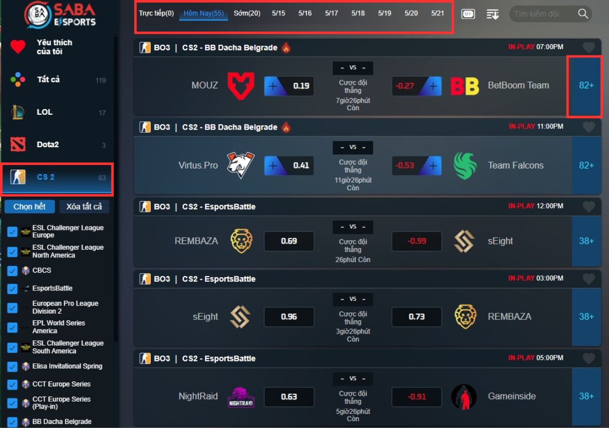 nhấn chọn vào csgo fb88 và tham khảo trận đấu