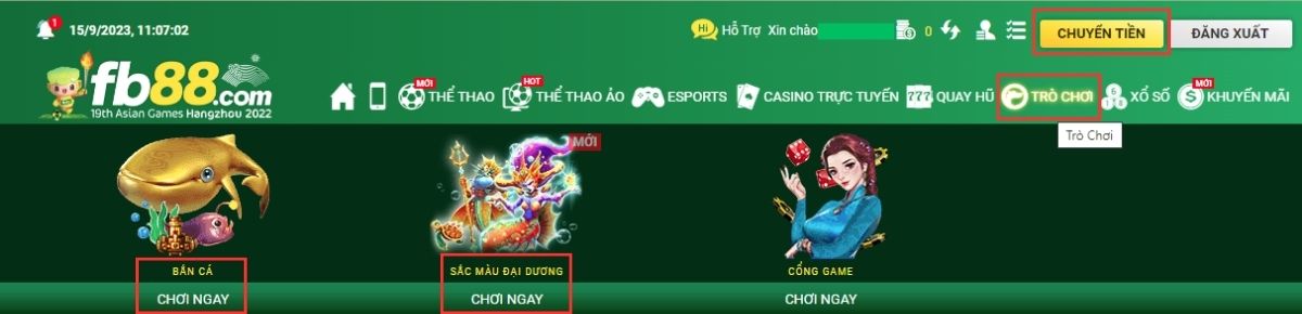 chọn trò chơi bắn cá fb88 phù hợp