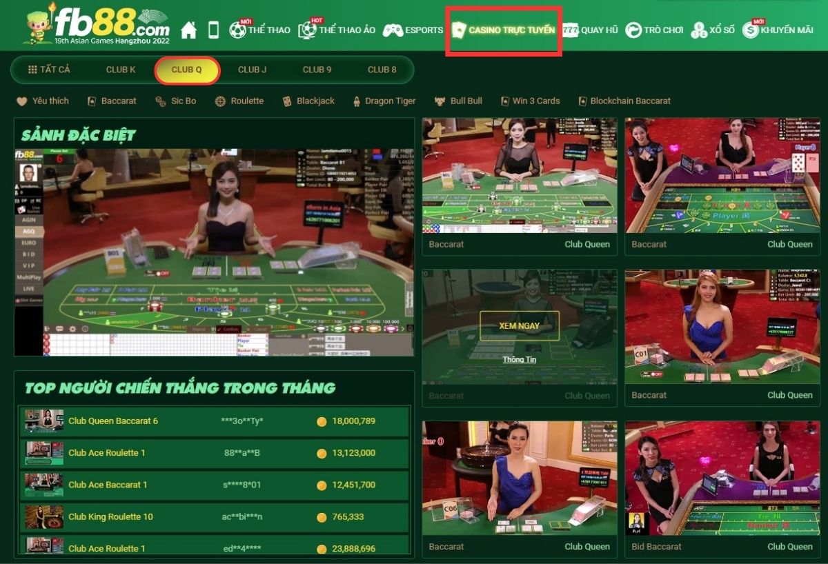 vào sảnh club q chơi cá cược blackjack fb88
