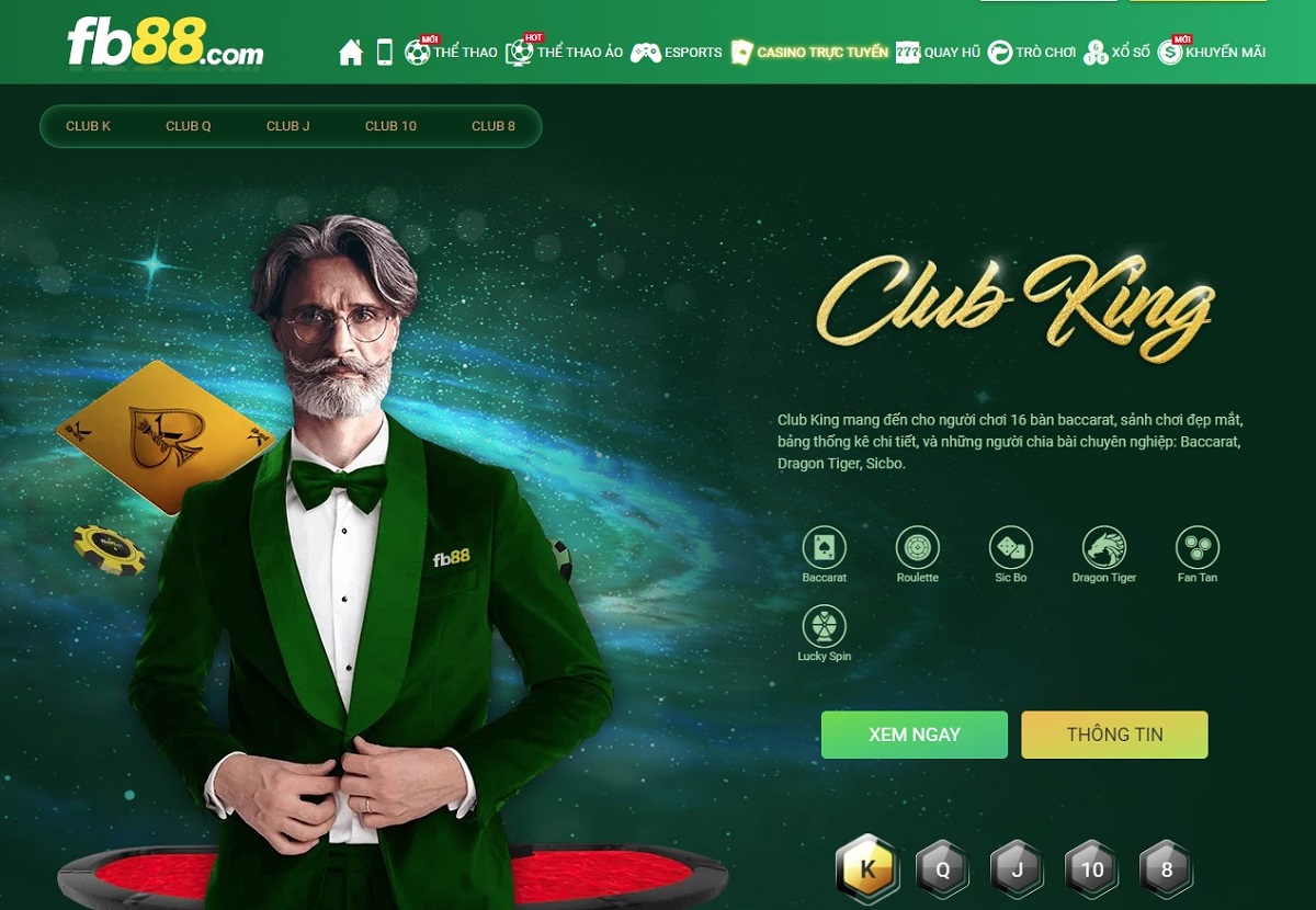 giao diện mới của casino fb88