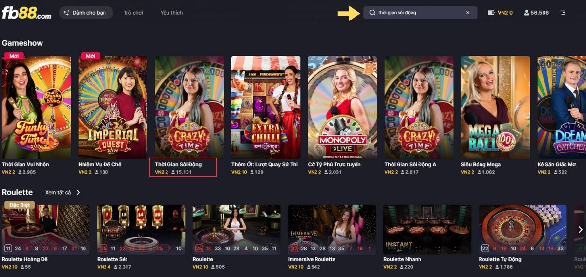 crazy time fb88 - hướng dẫn chơi thời gian sôi động fb88 chi tiết 3 tìm trò chơi thời gian sôi động fb88