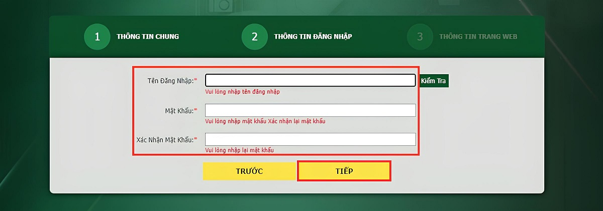 nhập thông tin đăng nhập tiếp tục quy trình đăng ký đại lý fb88